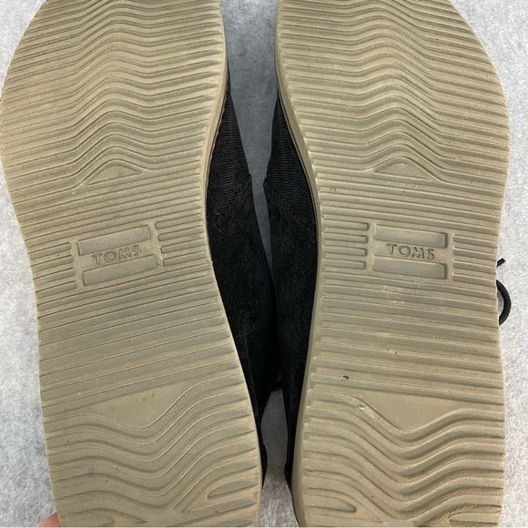 TOMS Men’s Preston Dress Shoes Micro Corduroy Black Lace Up Size 12 GUC - Picture 8 of 8